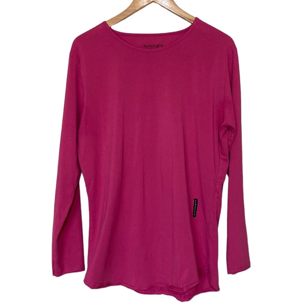Alphalete Lifestyle Fit Long Sleeve Pink T-Shirt M